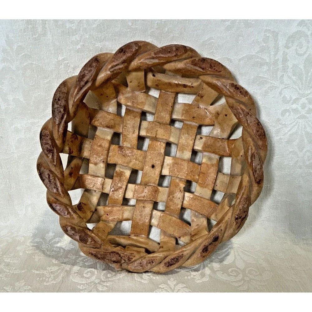 Vintage Italian Woven Ceramic Basket Bowl 9.5